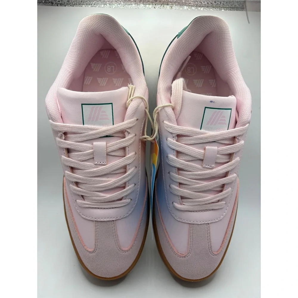 Aldi Gear Womens‎ Platform Sneakers Pink Teal Gum Sole 50th Anniv Size 8 NEW